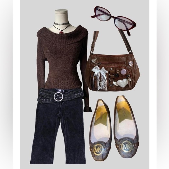 Michael Kors Brown Loafers with Gold Logo - Picture 9 of 9